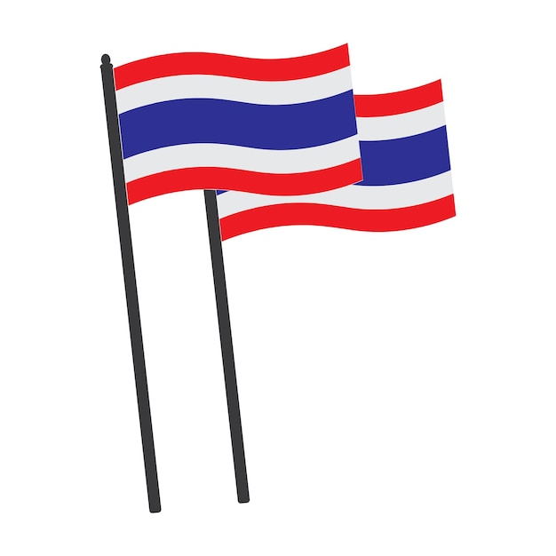 Vectorillustratie van het symboolontwerp van de Thaise vlag