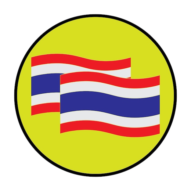 Vectorillustratie van het symboolontwerp van de Thaise vlag