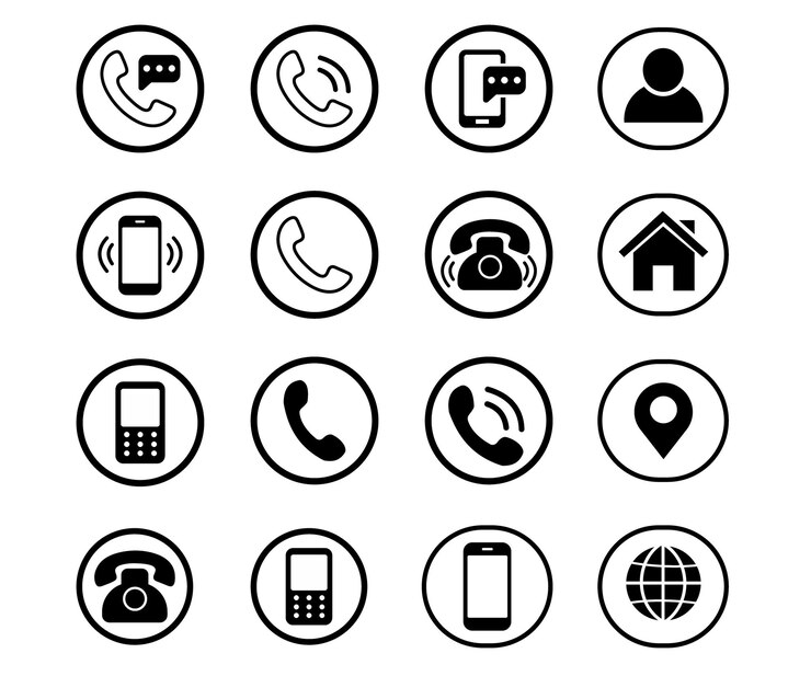 Vector vectorillustratie van het telefoonset