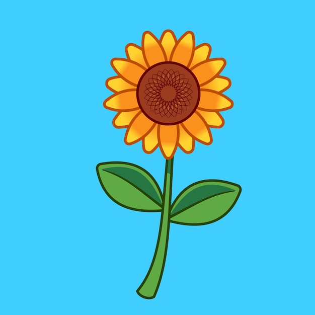 Vector vectorillustratie van het zonnebloem-icoon