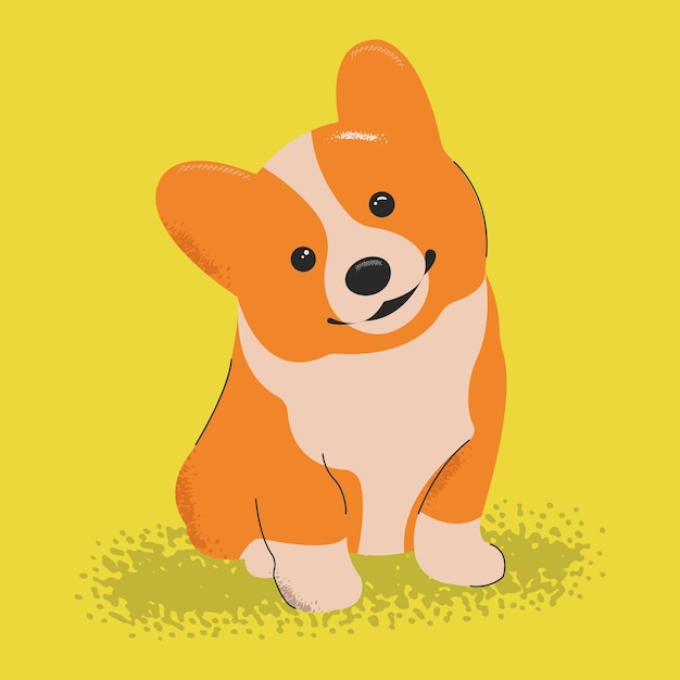 Vector vectorillustratie van hond corgix9