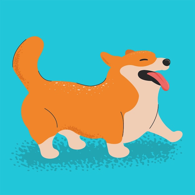 Vectorillustratie van hondenras Corgix9