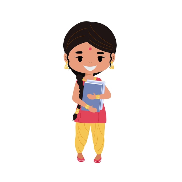 Vectorillustratie van Indiase meisje