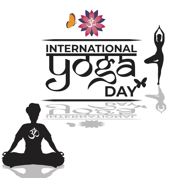 Vectorillustratie van internationale yoga dag concept banner