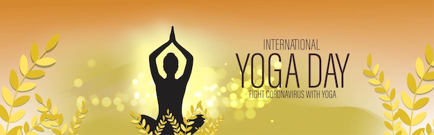 Vectorillustratie van internationale yoga dag concept banner