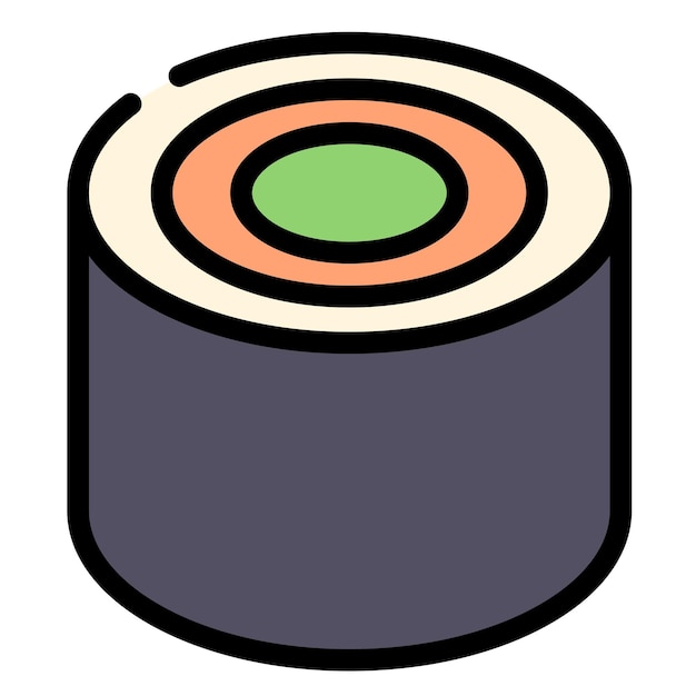 Vectorillustratie van Japans eten sushi rolls