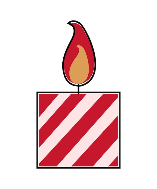 Vectorillustratie van kaars Kerstmis