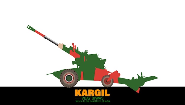 Vectorillustratie van Kargil Vijay Diwas. Dag van de martelaar in India