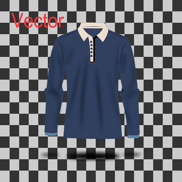 Vector vectorillustratie van klassieke polo shirts