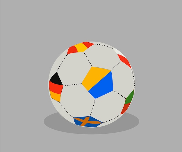 Vectorillustratie van kleurrijke voetbal