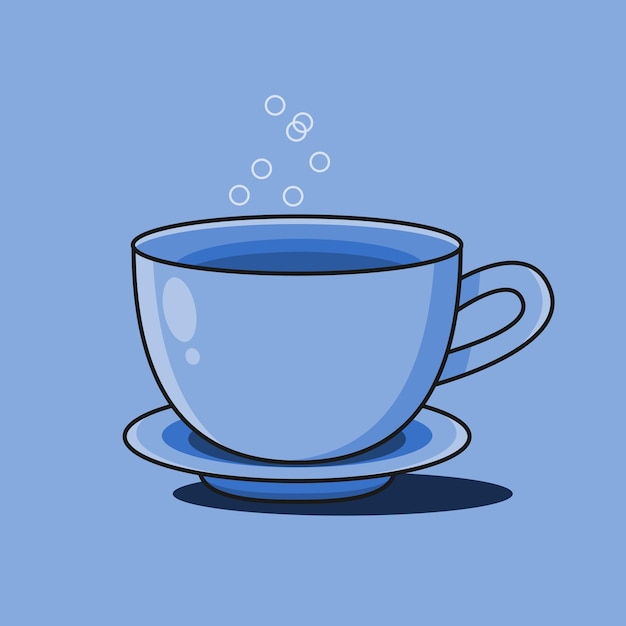 vectorillustratie van koffiekopje of kopje thee
