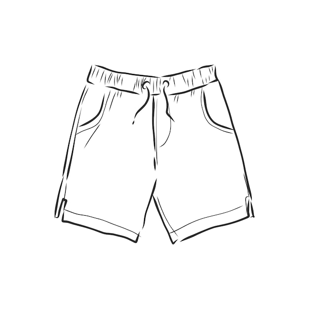 Vectorillustratie van korte broek Vrijetijdskleding korte broek vector schets illustratie