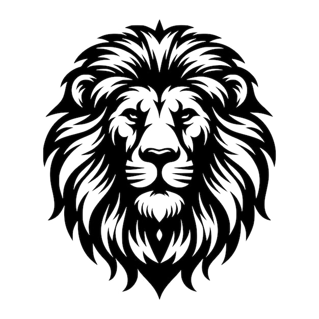 vectorillustratie van leeuwshoofd voor wild- en dierlijke ontwerpen