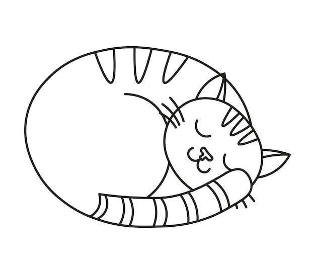 Vectorillustratie van lineaire kat