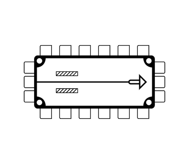 Vectorillustratie van lineaire microschakeling