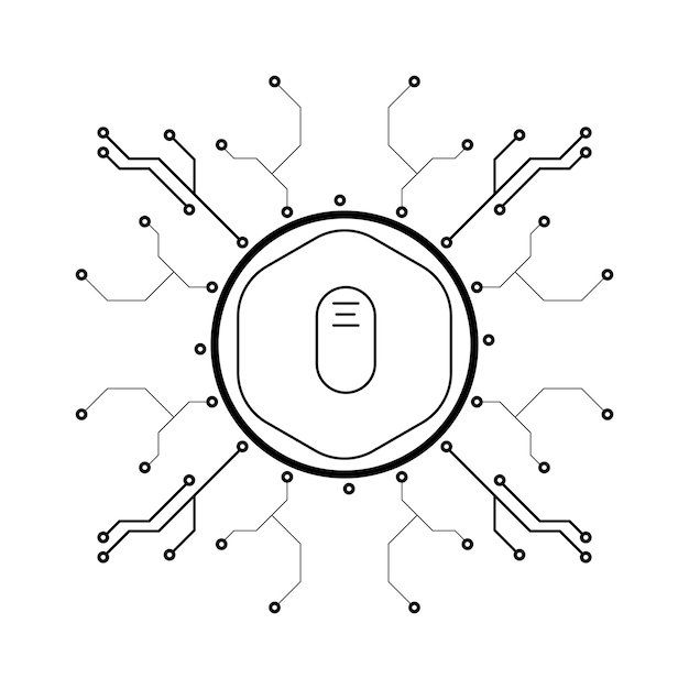 Vectorillustratie van lineaire microschakeling