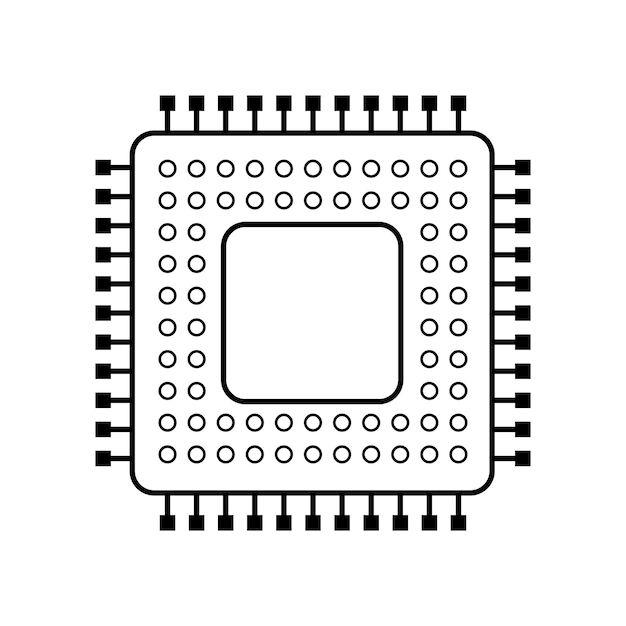 Vectorillustratie van lineaire microschakeling