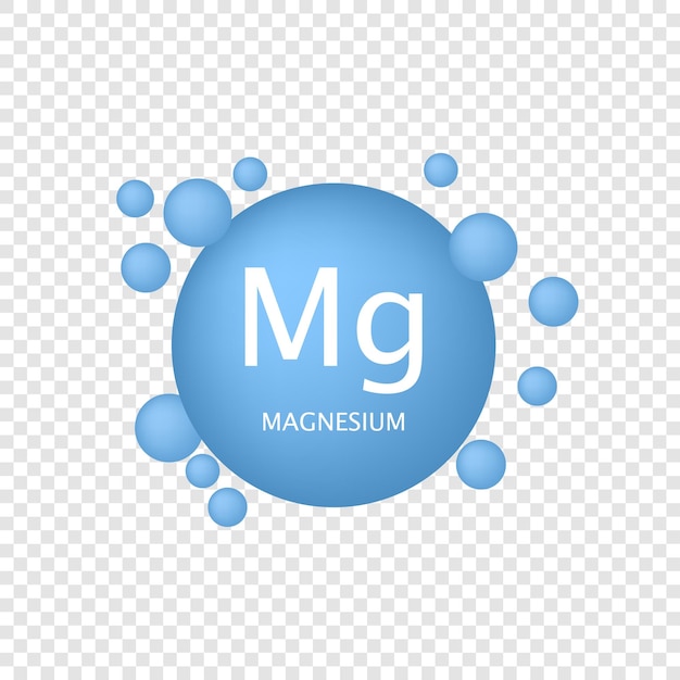 Vectorillustratie van magnesiummoleculen