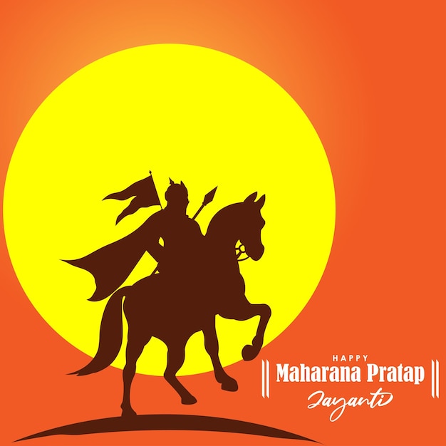 Vectorillustratie van Maharana Pratap Jayanti social media story feed mockup template design