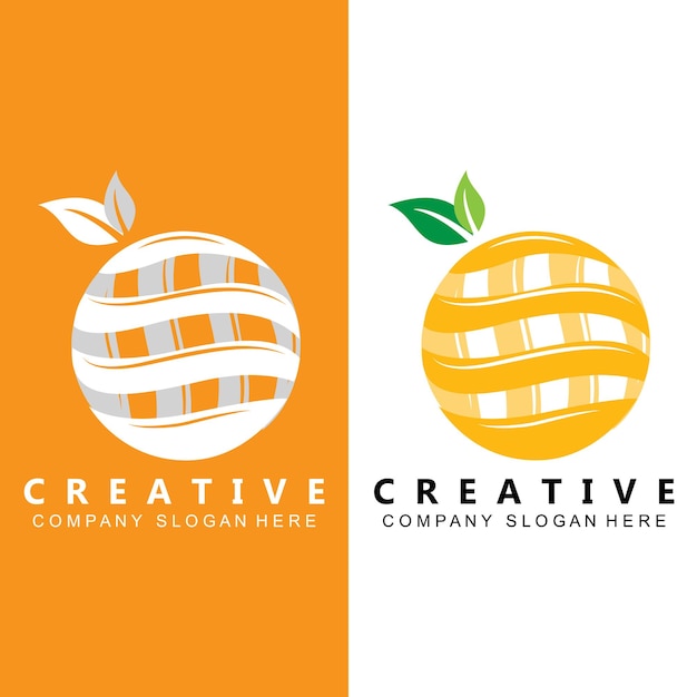 Vectorillustratie van mango-logo vers fruit geteeld in de tuin-sinaasappel is zoet en vers