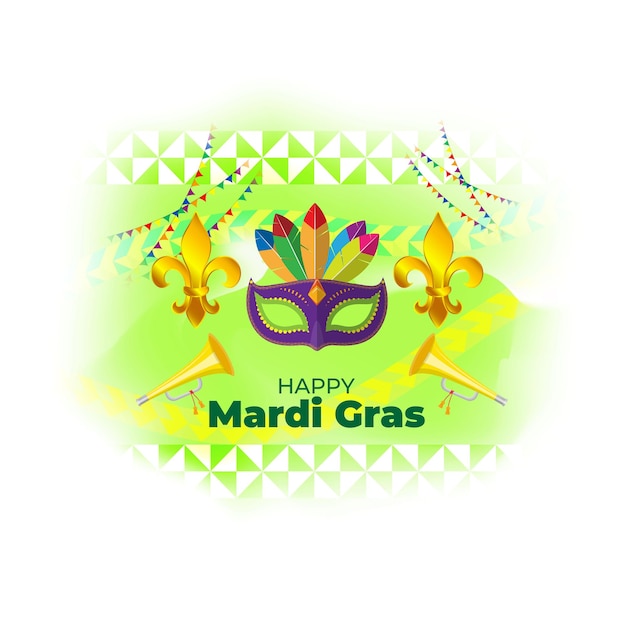 Vectorillustratie van Mardi Gras-banner