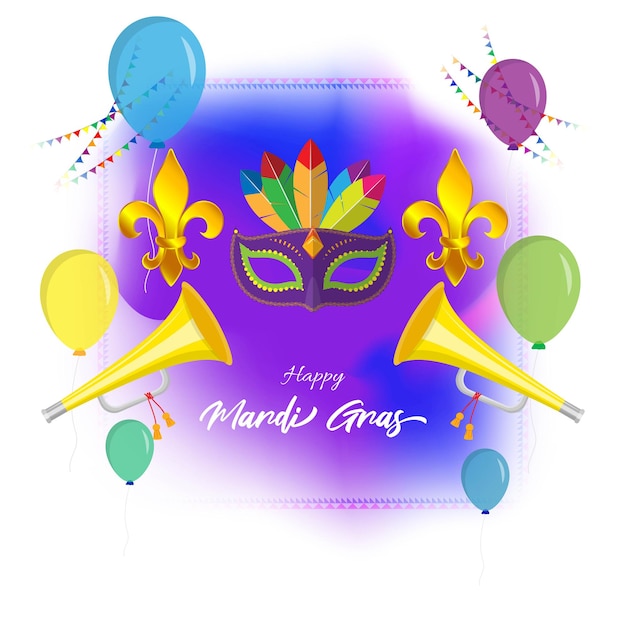 Vectorillustratie van mardi gras-banner