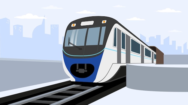 Vectorillustratie van massa snel vervoer trein