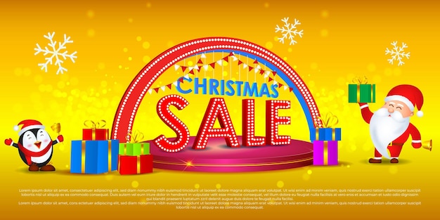 Vectorillustratie van merry christmas sale banner