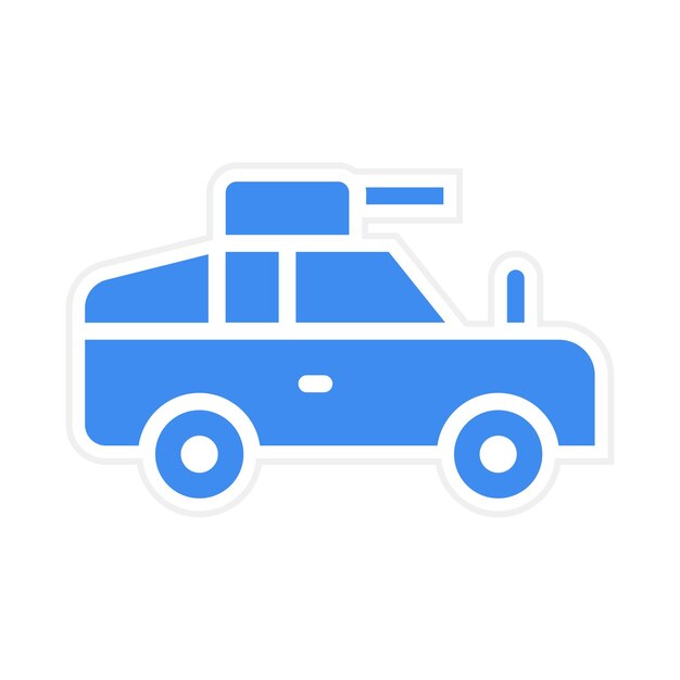 Vectorillustratie van militaire auto's