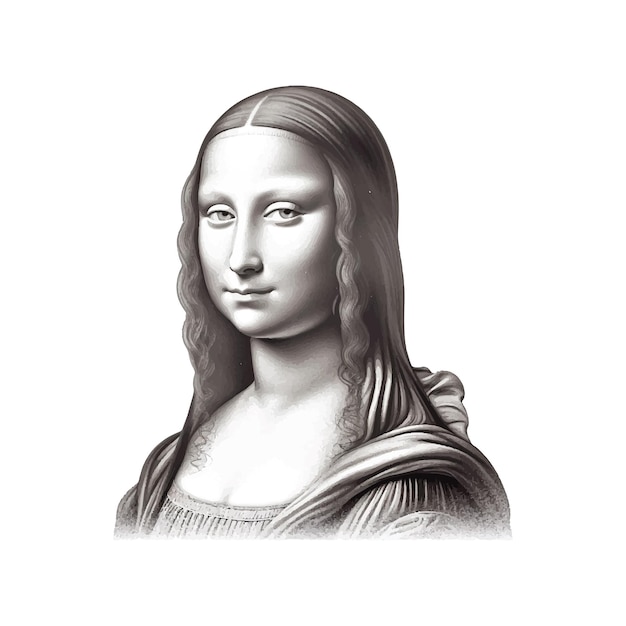 Vectorillustratie van mona lisa