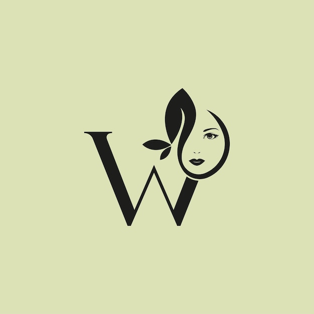 Vector vectorillustratie van monogram beauty logo letter w