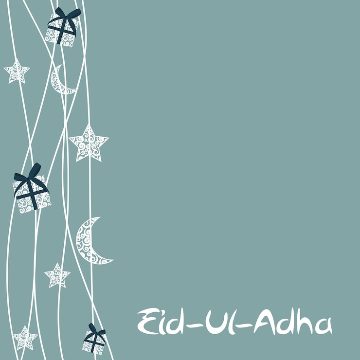 Vector vectorillustratie van mooie wenskaart ontwerp 'eid adha' (festival of sacrifice) eps10