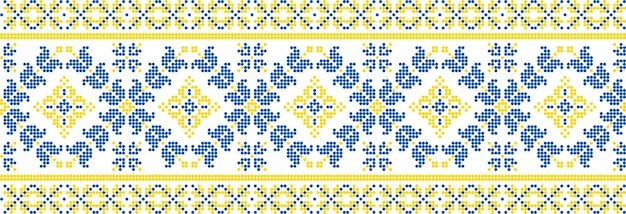 Vectorillustratie van Oekraïens ornament in etnische bloemen stijl identiteit vyshyvanka borduurwerk