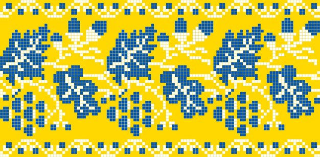 Vectorillustratie van Oekraïens ornament in etnische bloemstijl met eiken- en druivenbladeren eikels