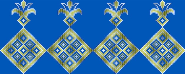 Vector vectorillustratie van oekraïens ornament in etnische stijl identiteit vyshyvanka borduurwerk