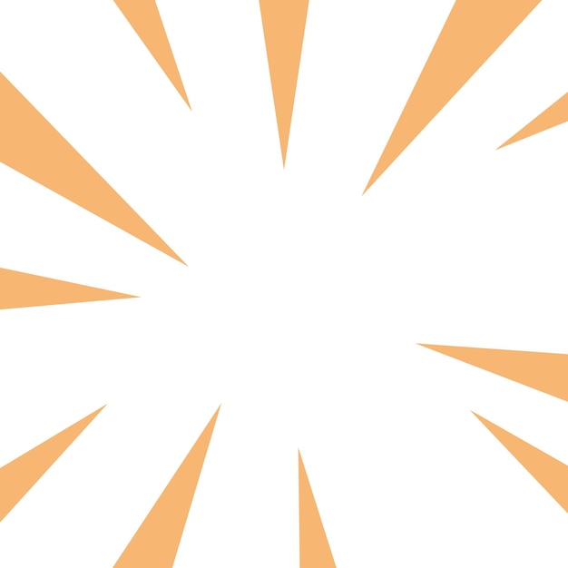 Vectorillustratie van onregelmatige oranje gecentreerde scherpe lijnsjabloon.