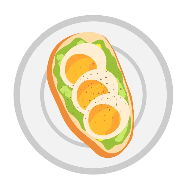 Vectorillustratie van ontbijt eten.