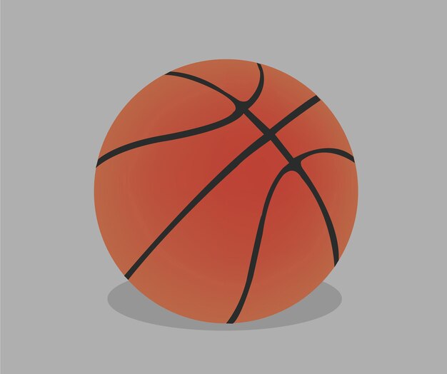 Vectorillustratie van oranje basketbalbal