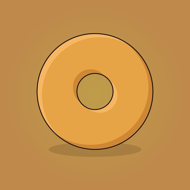 Vectorillustratie van originele donuts zonder cartoonsmaak