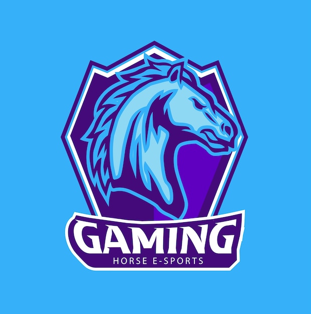 Vectorillustratie van paard gaming-logo