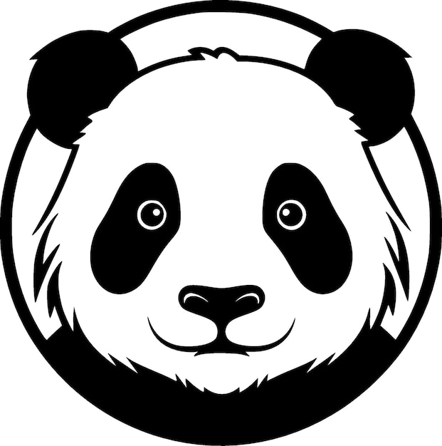 Vector vectorillustratie van panda minimalist en simple silhouette