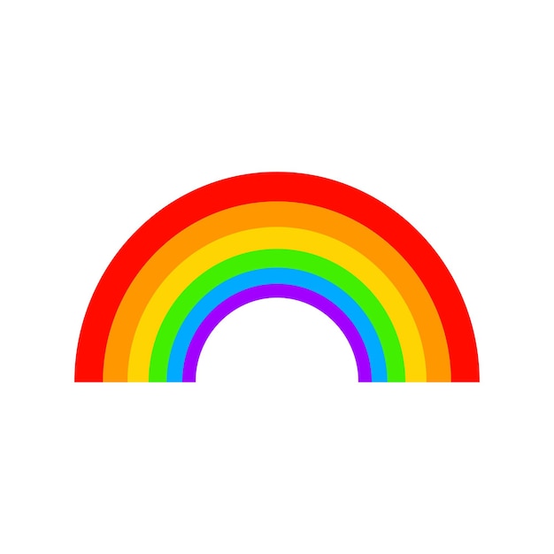 Vectorillustratie van regenboogpictogram Kleurige regenbogen of kleurspectrum