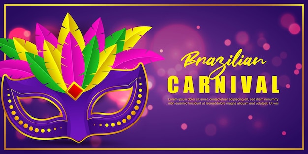 Vectorillustratie van Rio Carnival-banner het grootste carnaval ter wereld
