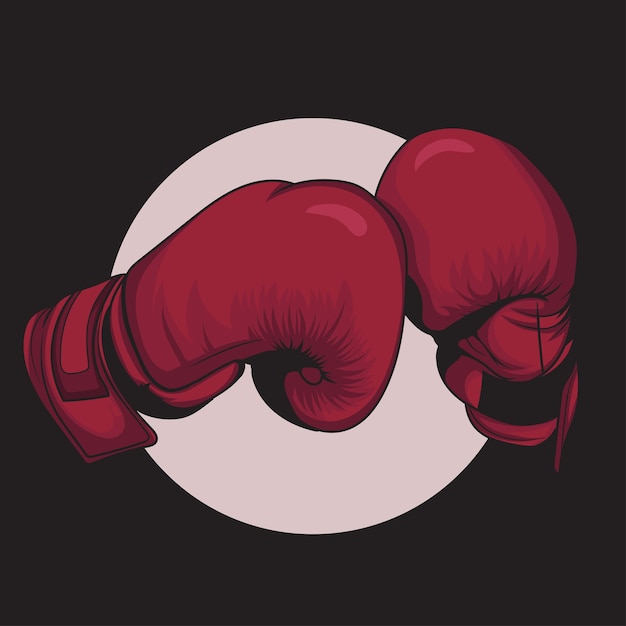Vectorillustratie van rode bokshandschoenen om te vechten