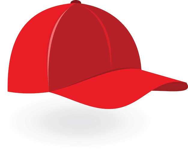 Vectorillustratie van rode honkbal hoed geïsoleerd op transparante achtergrond