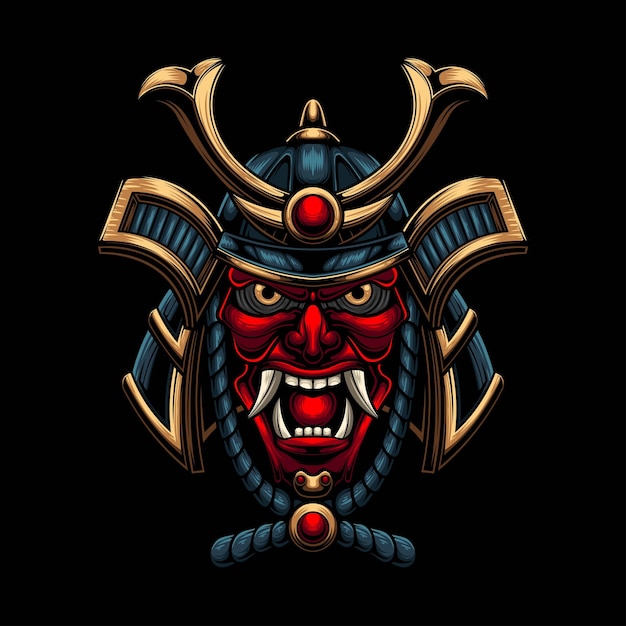 Vectorillustratie van ronin samurai met Japanse stijltekening