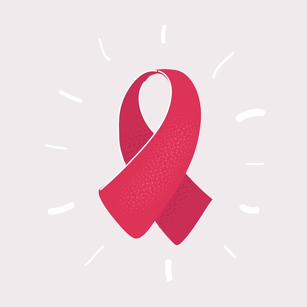 Vector vectorillustratie van roze strijd borstkanker concept op witte achtergrond
