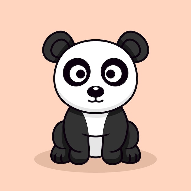 Vectorillustratie van schattige panda en chibi animal