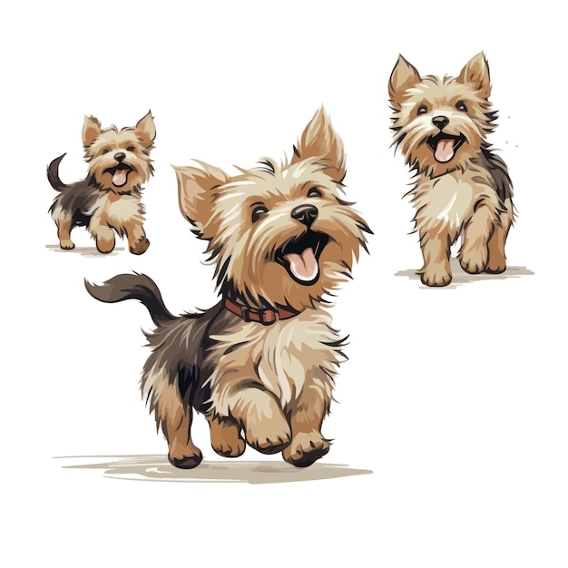 vectorillustratie van schattige puppy's