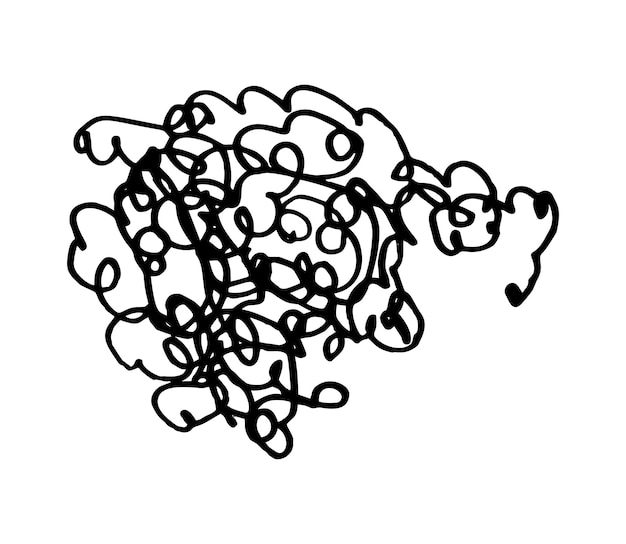 Vector vectorillustratie van scribble en hatche